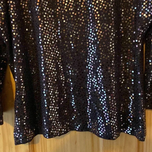 St.John Stunning Mahogany Gold Sparkling Top New With Tags